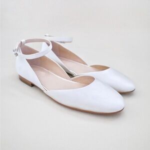 Kailee P Satin Round Toe Wedding Flat with Ankle Strap
GLORIA